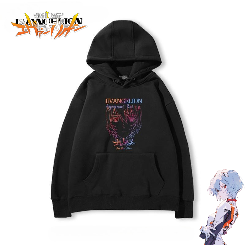 Anime Merchandise Hoodie - هودي أنيمي إيفا أيانامي راي، ملابس