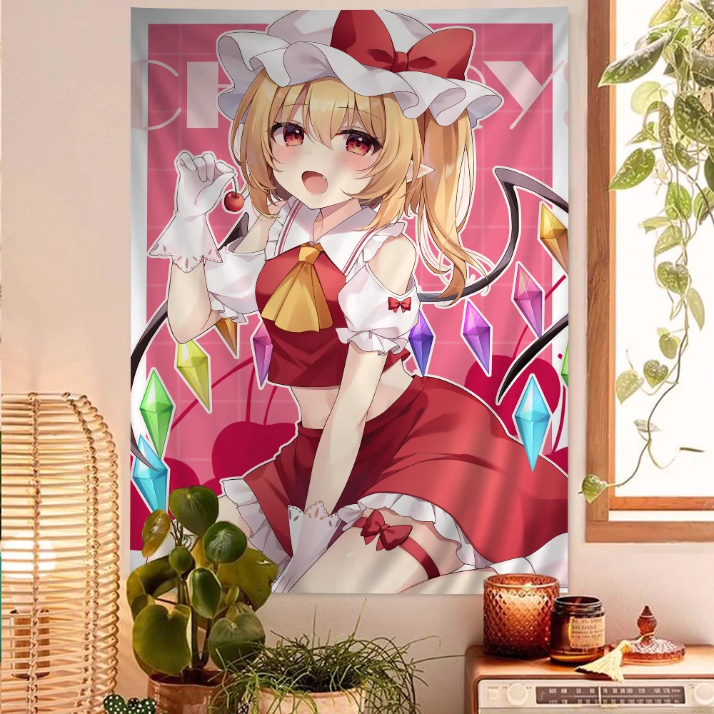 Wall Scroll Tapestry - Touhou مشروع فلاندر القرمزي نسيج أنيمي