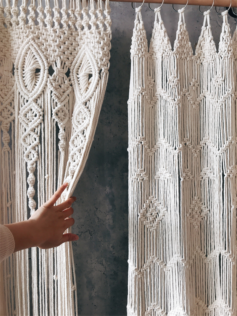 Wall Scroll Tapestry - المنسوجة يدويا بوهيميا مكرامية القطن نافذة