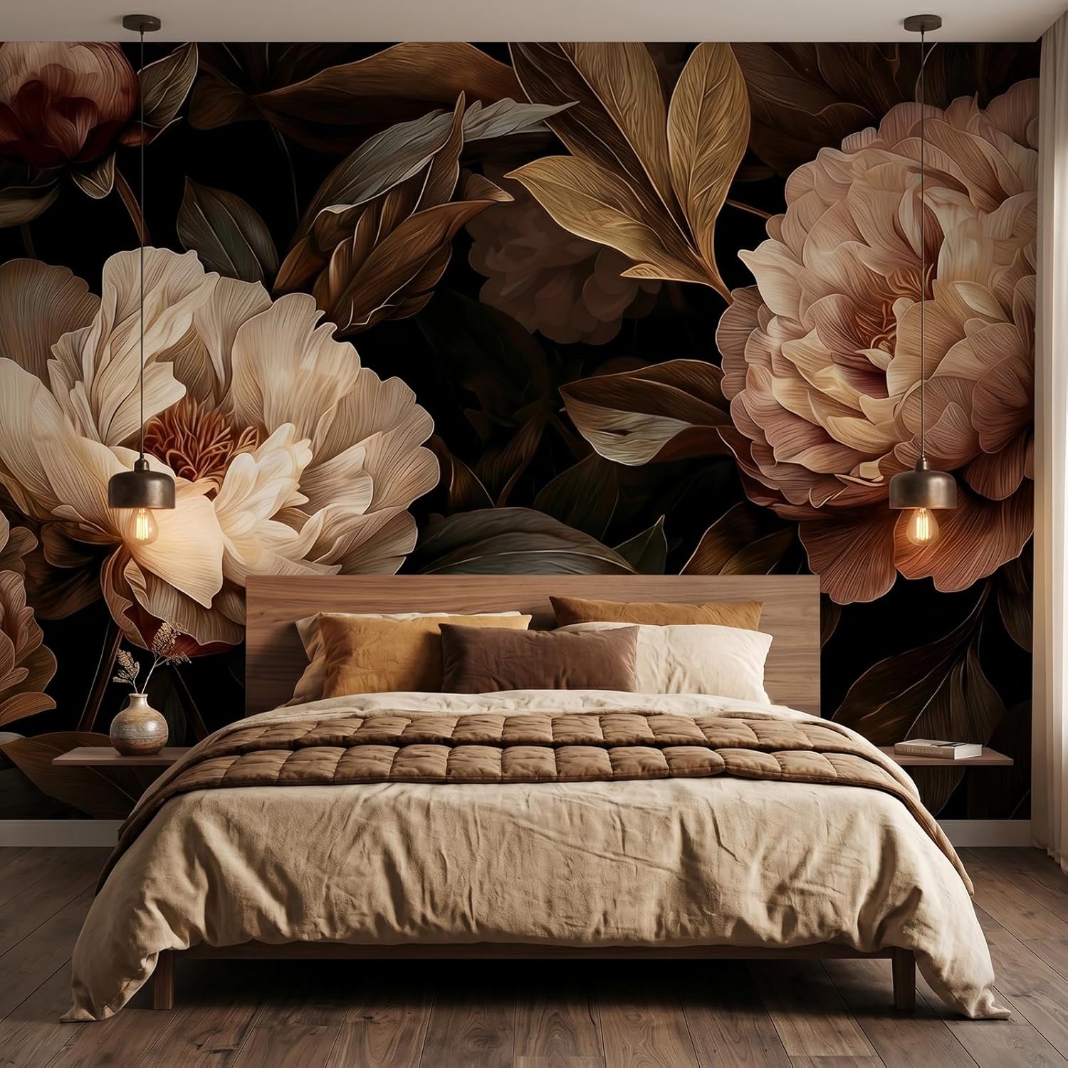 لوحة جدارية أنيقة بنقش زهور ال - مراجعة Wall Scroll Tapestry وسعره