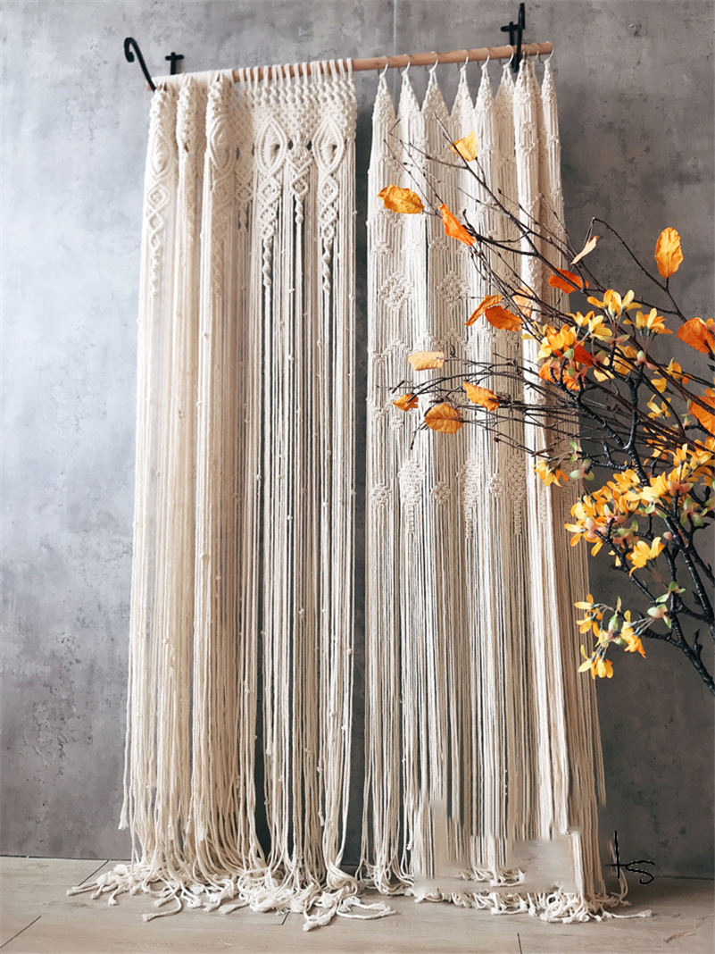 المنسوجة يدويا بوهيميا مكرامية - مراجعة Wall Scroll Tapestry وسعره