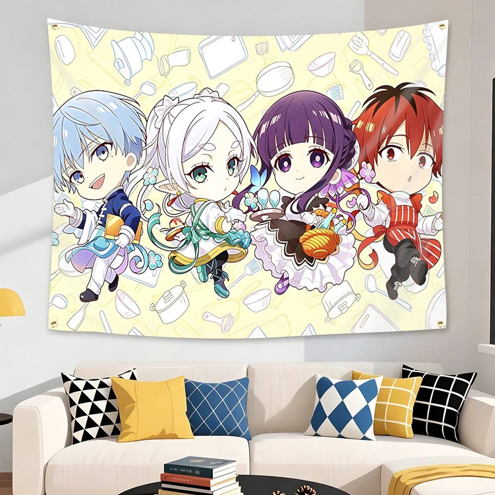 علم/لافتة منسوجة رسمية من أنمي - مراجعة Frieren Anime Merchandise وسعره