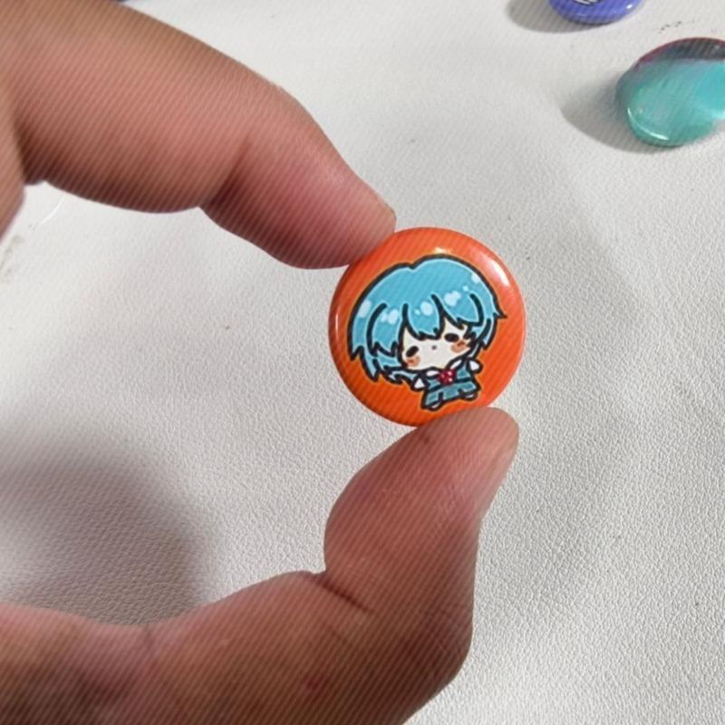5 قطع دبابيس شارات أزرار صغيرة - مراجعة Evangelion Anime Merchandise وسعره