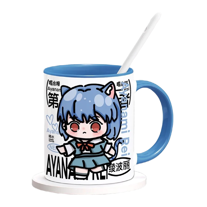 كوب قهوة وماء إبداعي بتصميم شخ - مراجعة Evangelion Anime Merchandise وسعره